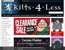 Tablet Screenshot of kilts4less.com